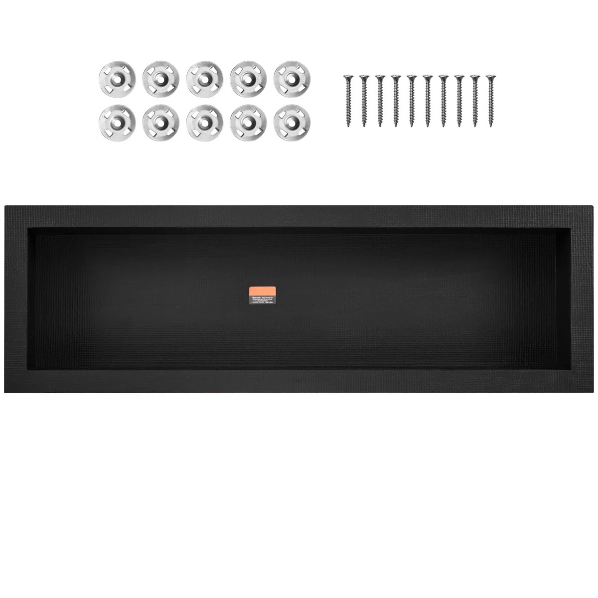 Shower Niche Ready for Tile 16" x 50", Square Corners Wall-inserted Niche Recessed,Black