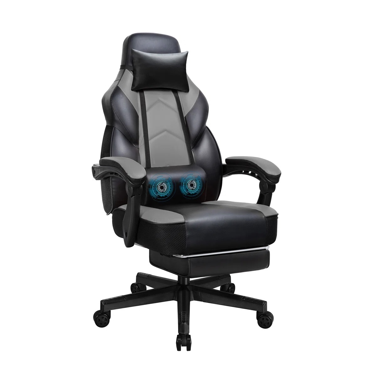 Adjustable Gaming Chair Reclining Swiveling PC & Racing with Footrest