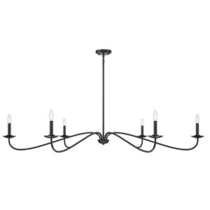 Meridian 6-Light Chandelier in Matte Black