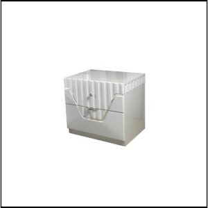 Modern Style 2-Drawer Night Stand Made With Wood In Grey