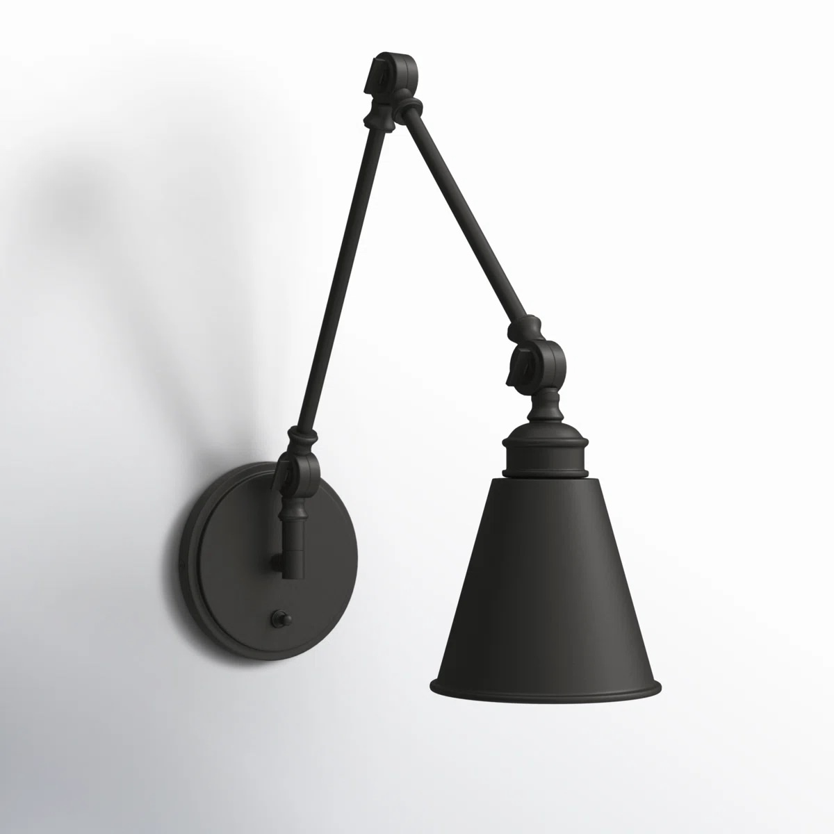 Beckham 1 - Light Plug-in Swing Arm in Matte Black