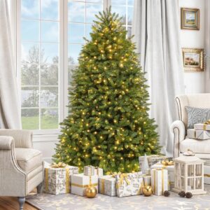 6Ft Pre-Lit Extra Full Artificial Fir Christmas Tree with 1838 tips and 450 lights