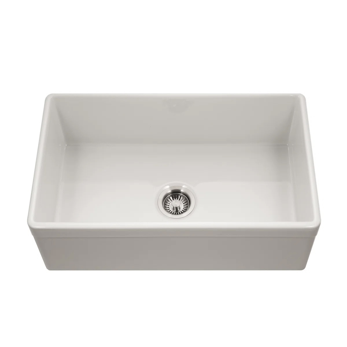 30'' L Farmhouse / Apron Single Bowl Fireclay Kitchen Sink PTS-4118 WH