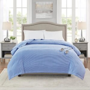Full Blue Beautyrest Electric Micro Fleece Heated Blanket