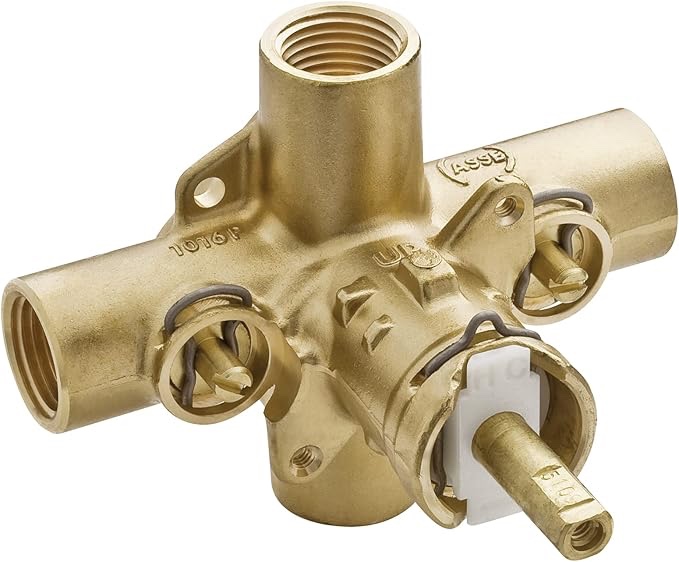 Moen 2590 Rough-in Posi-Temp Pressure Balancing Cycling Shower Valve with Stops, 1/2-Inch IPS