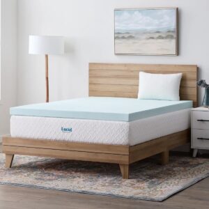 Lucid 3" Gel and Aloe Infused Memory Foam Mattress Topper - Queen