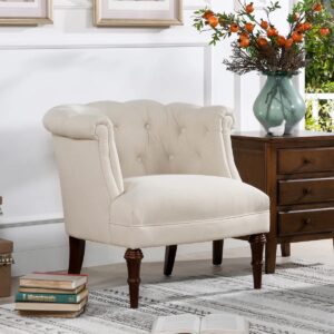 Alanna Upholstered Barrel Chair Skye Neutral Beige