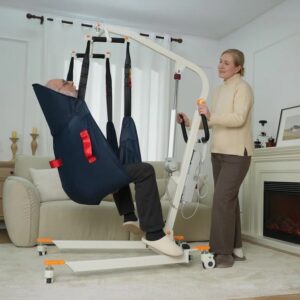 Foldable Electric Patient Lift, Medical Body Transfer Lift with Sling