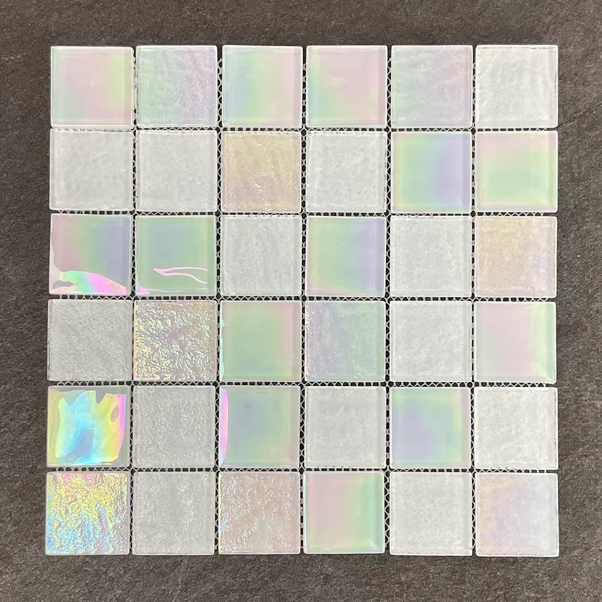2" X 2" Grid Glass Mosaic Sheet Tiles