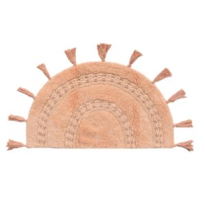 Peach Abinash Cotton Bath Rug