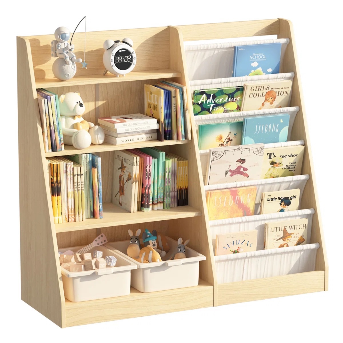 Maggiorina Kids Bookcase, Storage Book Rack, Organizer Cabinet, Book Display