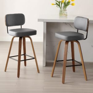 Logreira Swivel Upholstered Counter Height Stool (Set of 2)