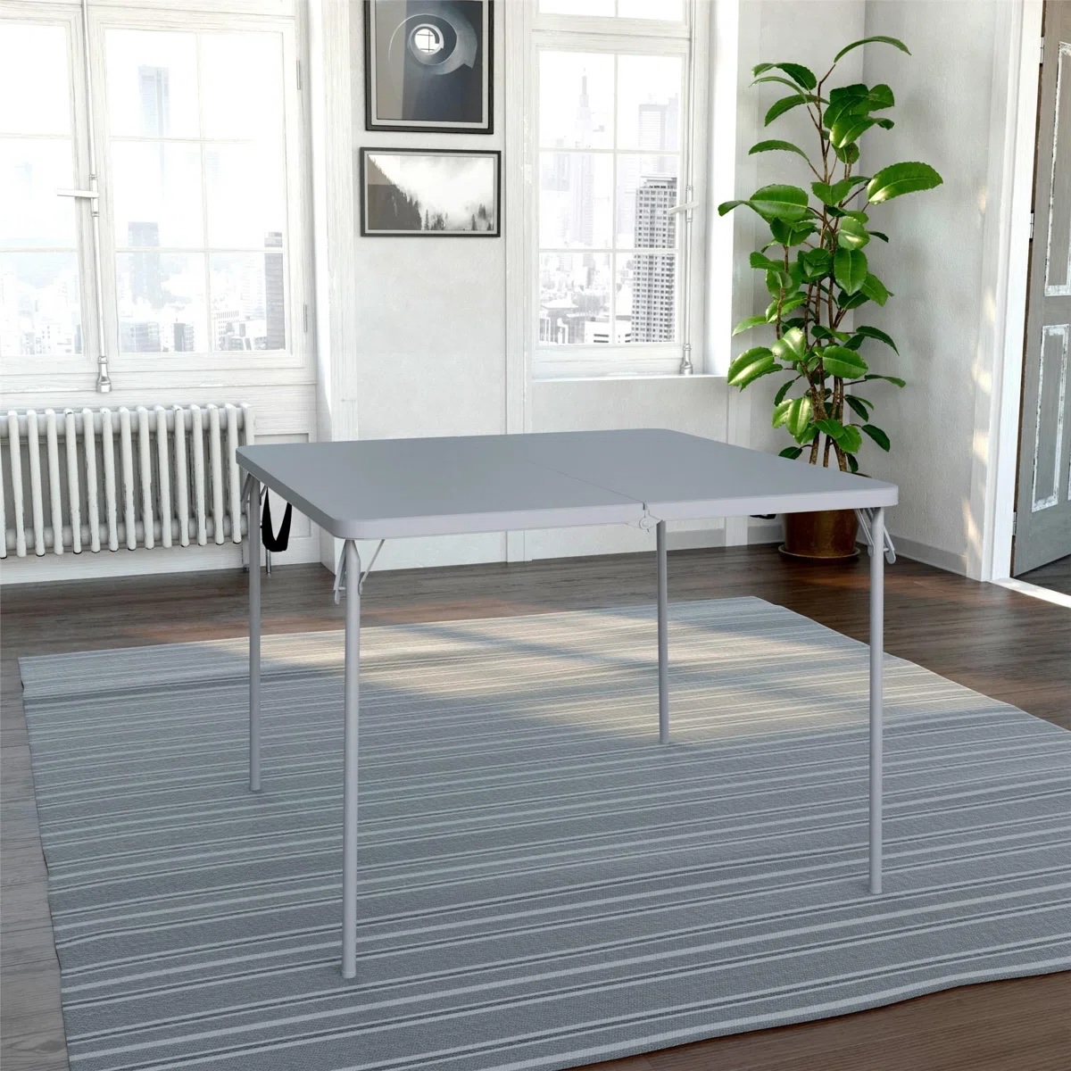 COSCO XL 38.5" Fold-in-Half Card Table w/ Handle, Indoor & Outdoor