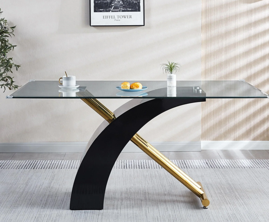 RDT319 Dining Table Base - Black Gold BASE ONLY